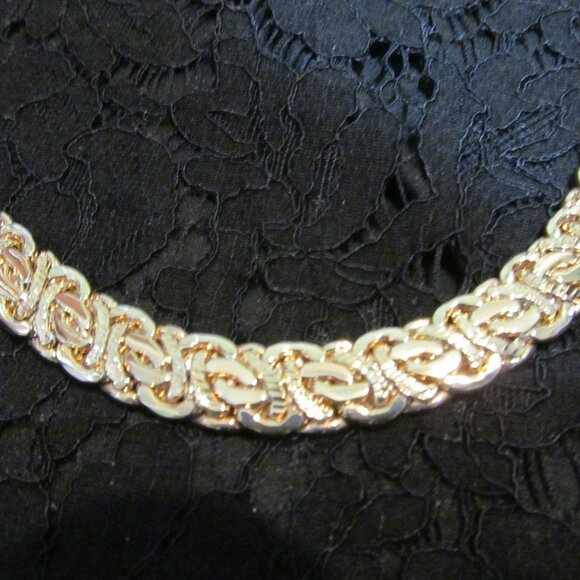 MODA AL MASSIMO 18K yellow Gold over Bronze Arezzo Byzantine 18" Necklace JTV - Picture 9 of 16